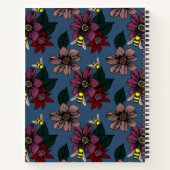 暗色花パターン組成物 ノートブック (裏面)