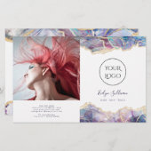 暗色opalデザイン2折パンフレット (正面/裏面)