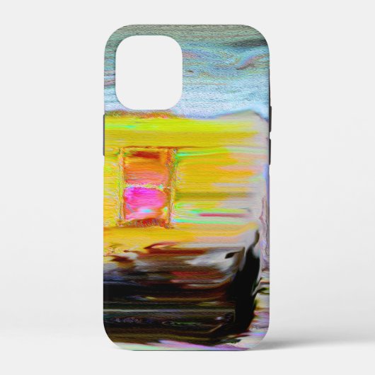 暗芸術的い冬の夜の絵画小屋 Case-Mate iPhoneケース (裏面)