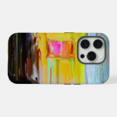 暗芸術的冬の夜のハッ絵画ト iPhoneケース (裏面横)