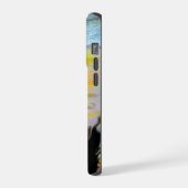 暗芸術的冬の夜のハッ絵画ト iPhoneケース (左側面)