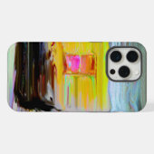 暗芸術的冬の夜のハッ絵画ト iPhoneケース (裏面横)