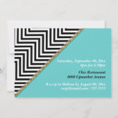 暗藍色の婚約記念日のカスタム 招待状 (裏面)