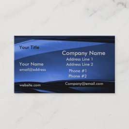 暗藍色モダンなビジネスプロフィールカード 名刺