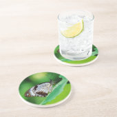 暗褐色と灰色の蝶 コースター (側面)