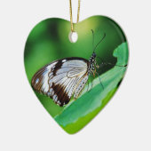 暗褐色と灰色の蝶 セラミックオーナメント (左)