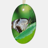 暗褐色と灰色の蝶 セラミックオーナメント (左)