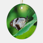 暗褐色と灰色の蝶 セラミックオーナメント (左)