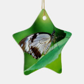 暗褐色と灰色の蝶 セラミックオーナメント (右)