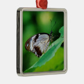 暗褐色と灰色の蝶 メタルオーナメント (右)