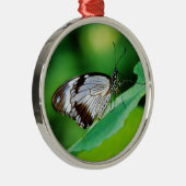 暗褐色と灰色の蝶 メタルオーナメント (右)