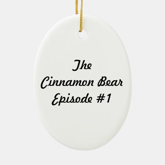 暗褐色のアメリカクロクマ-エピソード1のオーナメント セラミックオーナメント (裏面)