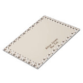 暗褐色の茶色の天然花 ノートパッド (アングル)