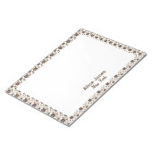 暗褐色の茶色の天然花 ノートパッド (アングル)