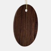 暗褐色素朴の木製フェンスカントリースタイル セラミックオーナメント (右)