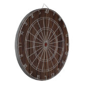 暗褐色素朴の木製フェンスカントリースタイル ダーツボード (正面左)