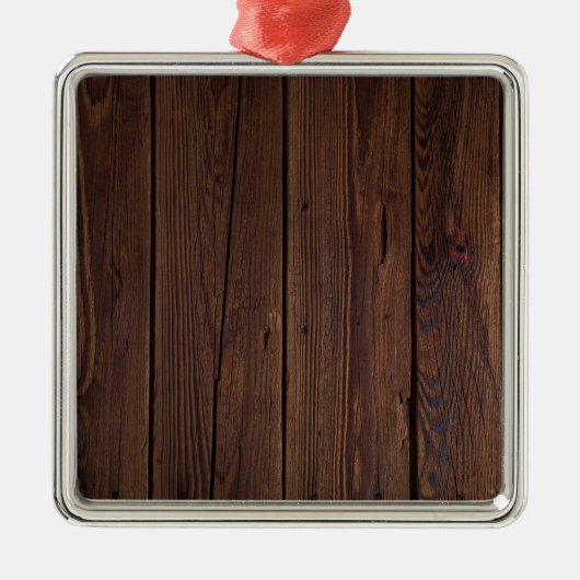 暗褐色素朴の木製フェンスカントリースタイル メタルオーナメント (正面)