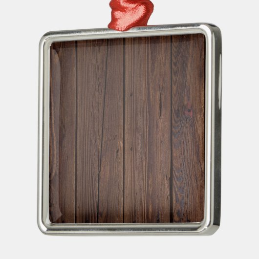 暗褐色素朴の木製フェンスカントリースタイル メタルオーナメント (左)