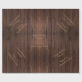 暗褐色素朴の木製フェンスカントリースタイル ラッピングペーパー (フラット)