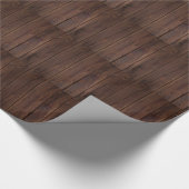 暗褐色素朴の木製フェンスカントリースタイル ラッピングペーパー (角)