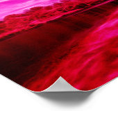 暗赤外水景色彩の鮮やか電線 ポスター (角)