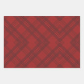 暗赤色のクリスマスプレゼント ラッピングペーパーシート (正面2)