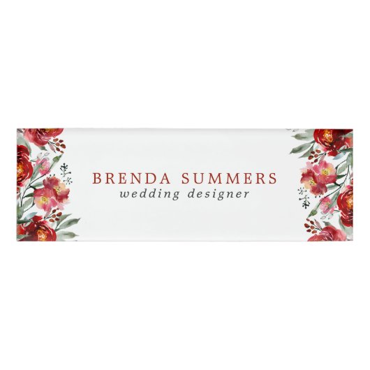 暗赤色の庭の縁ど花 名札 (正面)