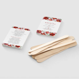 暗赤色の庭園花 ハンドファン