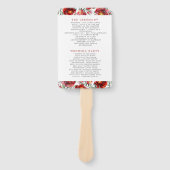 暗赤色の庭園花 ハンドファン (正面)