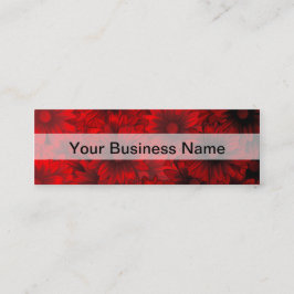 暗赤色の花の模様 スキニー名刺