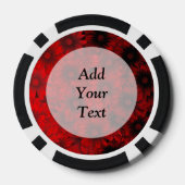 暗赤色の花の模様 ポーカーチップ (裏面)