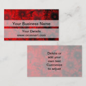 暗赤色の花の模様 名刺 (正面/裏面)