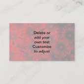 暗赤色の花の模様 名刺 (裏面)