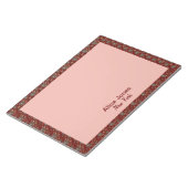 暗赤色の茶色の天然花 ノートパッド (アングル)