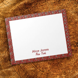 暗赤色の茶色の天然花 ノートパッド