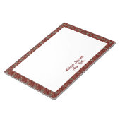 暗赤色の茶色の天然花 ノートパッド (アングル)