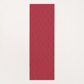 暗赤色の葉が渦巻パターン（の模様が）あるく ヨガマット (裏面)