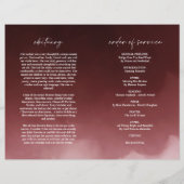 暗赤色の葬儀の順序の折り畳みプログラム (裏面)