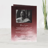 暗赤色の葬儀の順序の折り畳みプログラム カード (裏面)