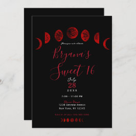 暗赤色の黒い月の位相ゴシッ結婚クの甘さ16 招待状