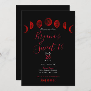 暗赤色の黒い月の位相ゴシッ結婚クの甘さ16 招待状