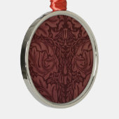 暗赤色アカントス葉の（William Morris著） Ceram メタルオーナメント (右)