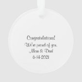 暗赤色キャップ目盛りアクリルオーナメント オーナメント (裏面)