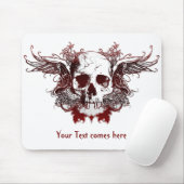 暗赤色スカルマウスパッド マウスパッド (マウス)