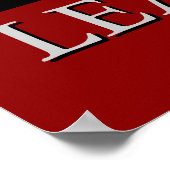 暗赤色セピア茶色のリーダーシップのポスター ポスター (角)