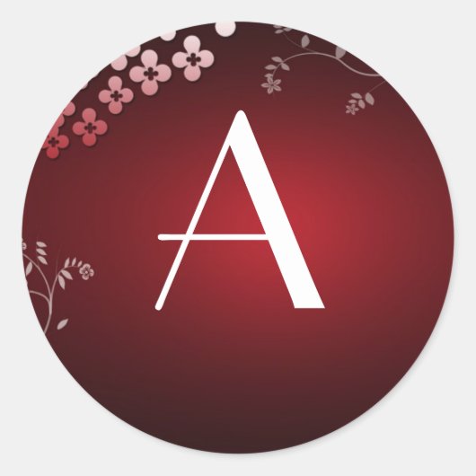 暗赤色モノグラム ラウンドシール (正面)