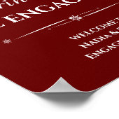 暗赤色レトロドリンク食べBe婚約した婚約 ポスター (角)