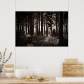 暗輝くい森を照らす ポスター (キッチン)