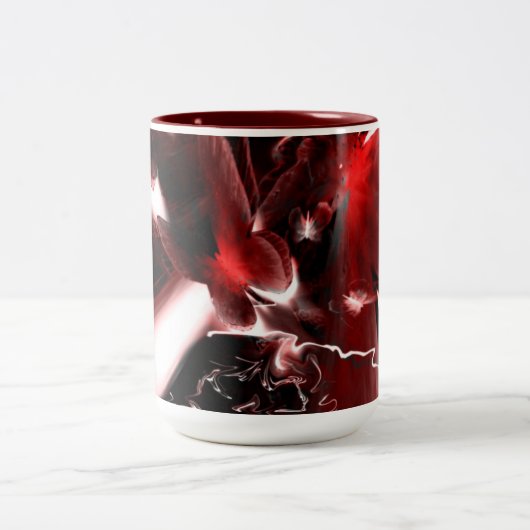 暗闇からライトへの ツートーンマグカップ (中央)