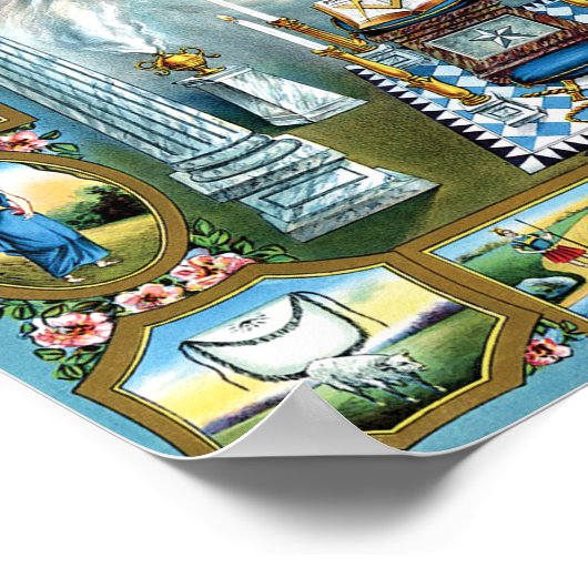 暗闇からライトフリーメーソンまでのマソニックポスター ポスター (角)